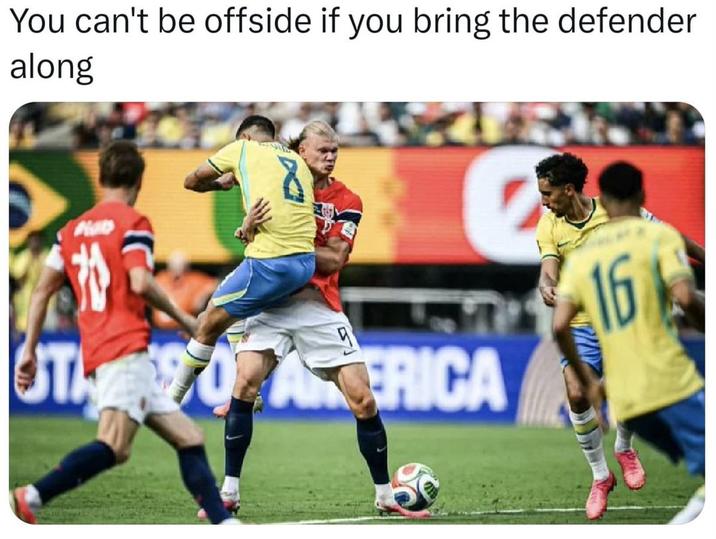 You can't be offside if you bring the defender along UT AFRICA 16