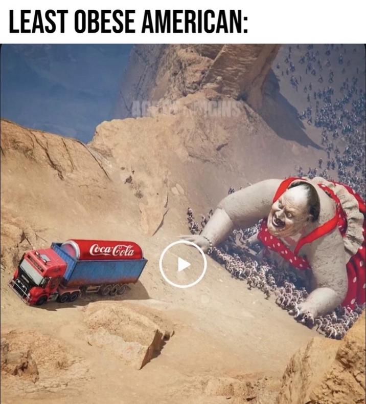 LEAST OBESE AMERICAN: Coca-Cola ARGINS
