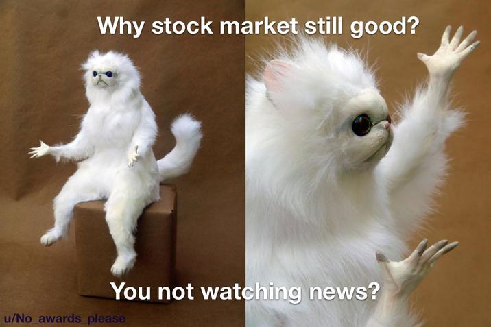 Why stock market still good? You not watching news? u/No_awards_please