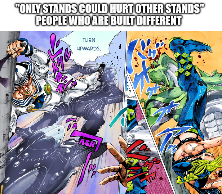"ONLY STANDS COULD HURT OTHER STANDS" PEOPLE WHO ARE BUILT DIFFERENT Re TURN UPWARDS. ASH TGA