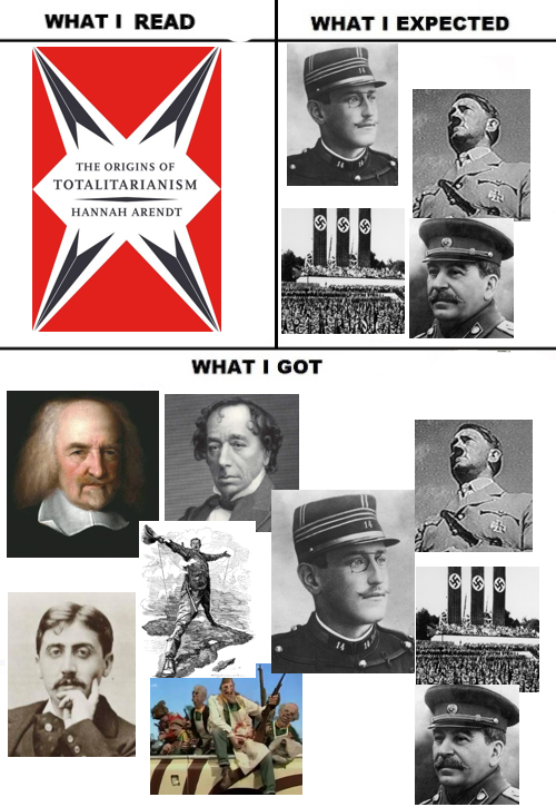 WHAT I READ WHAT I EXPECTED THE ORIGINS OF TOTALITARIANISM HANNAH ARENDT WHAT I GOT