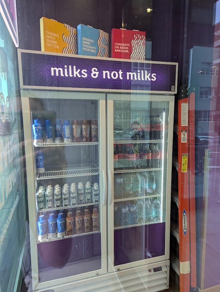 life THANKS WITH SUGAR ON TOP. SENDING SWEET THOUGHTS YOUR WAY. CONGRATS ON BEING AWESOME. milks & not milks rifu dife PAT SAT CAT faint 30 BOWE ROSS PM WERNER