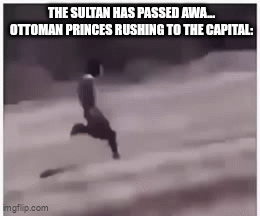 THE SULTAN HAS PASSED AWA... OTTOMAN PRINCES RUSHING TO THE CAPITAL: imgflip.com
