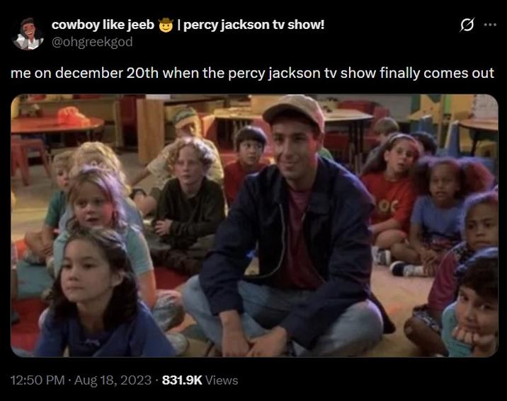 cowboy like jeeb Ipercy jackson tv show! @ohgreekgod me on december 20th when the percy jackson tv show finally comes out 12:50 PM. Aug 18, 2023 831.9K Views OC