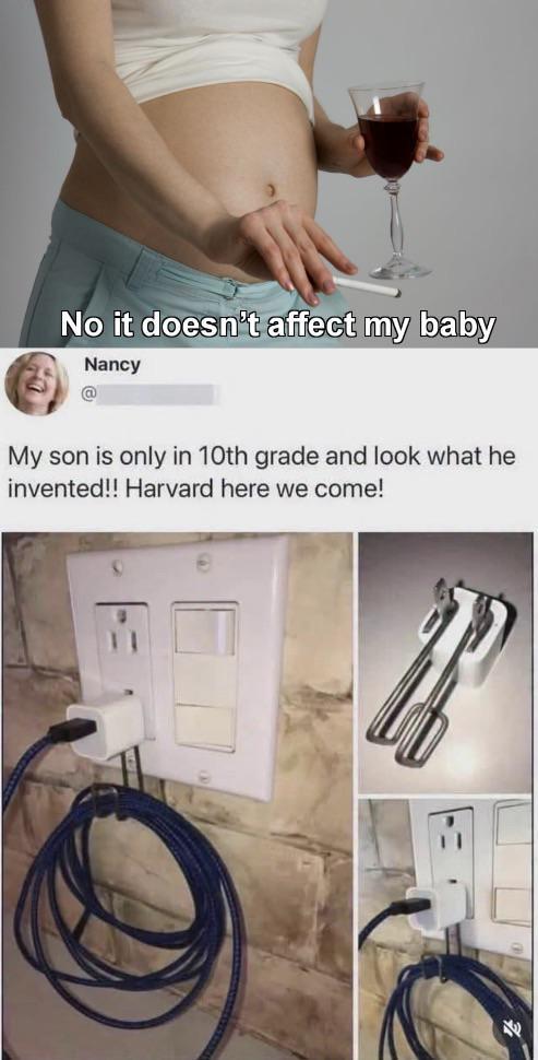 No it doesn't affect my baby Nancy My son is only in 10th grade and look what he invented!! Harvard here we come!
