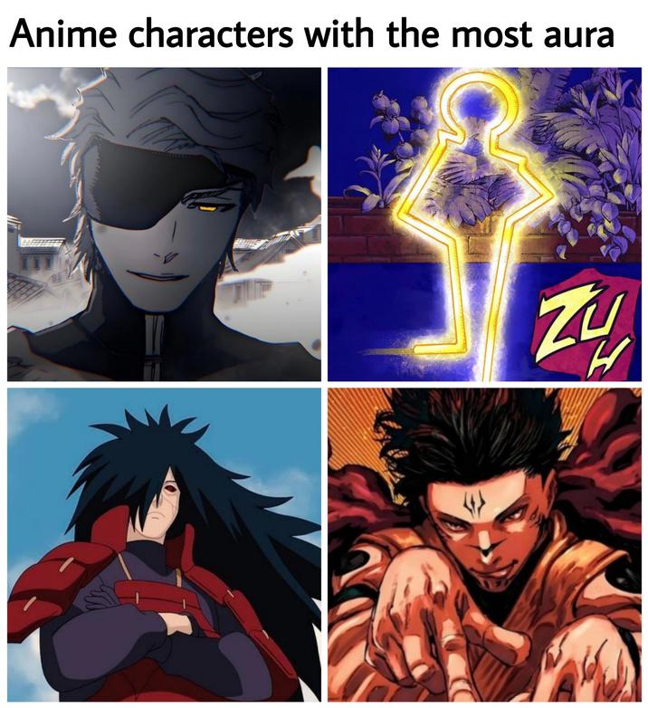 Anime characters with the most aura 4 H