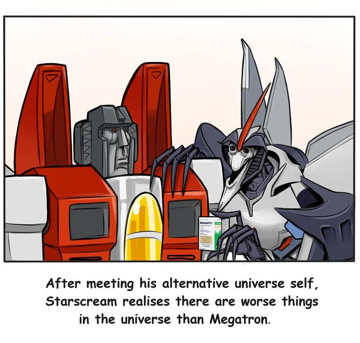 www OZEMPIC After meeting his alternative universe self, Starscream realises there are worse things in the universe than Megatron.
