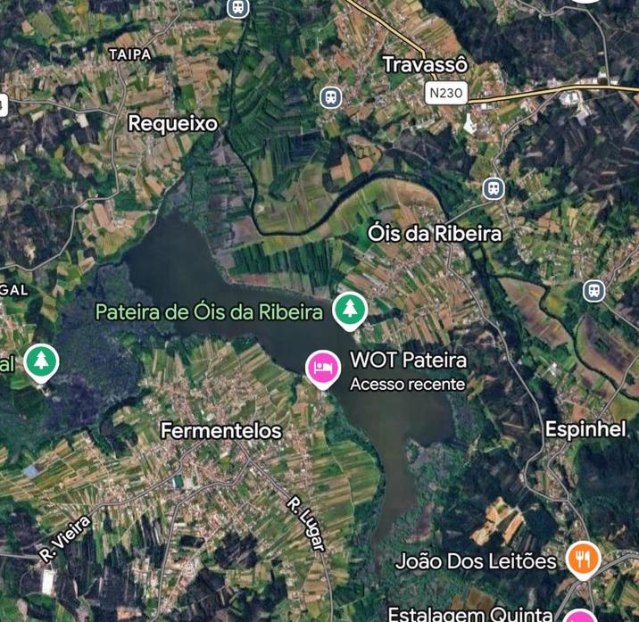 GAL TAIPA 田 Requeixo Travassô N230 田 Óis da Ribeira al (4 Pateira de Óis da Ribeira WOT Pateira Acesso recente R.Vieira Fermentelos R. Lugar 88 Espinhel João Dos Leitões 1 Estalagem Quinta