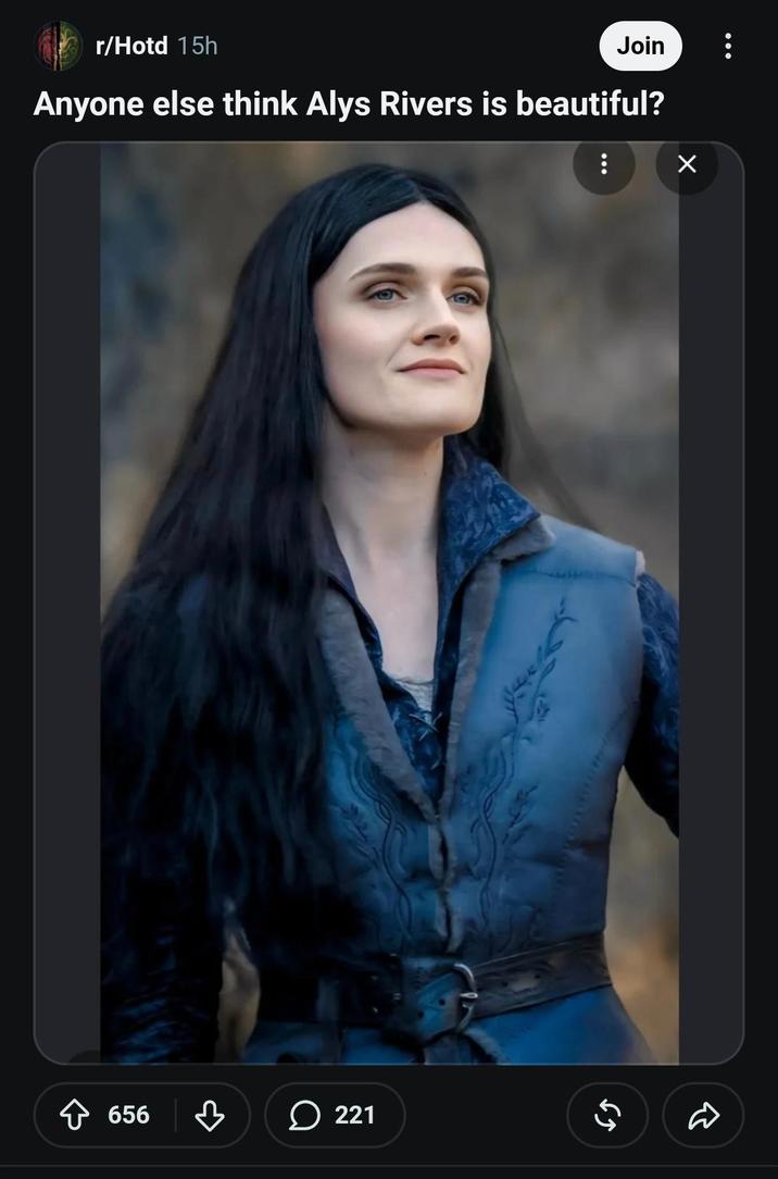 Join Anyone else think Alys Rivers is beautiful? r/Hotd 15h 656 в 221 55 B
