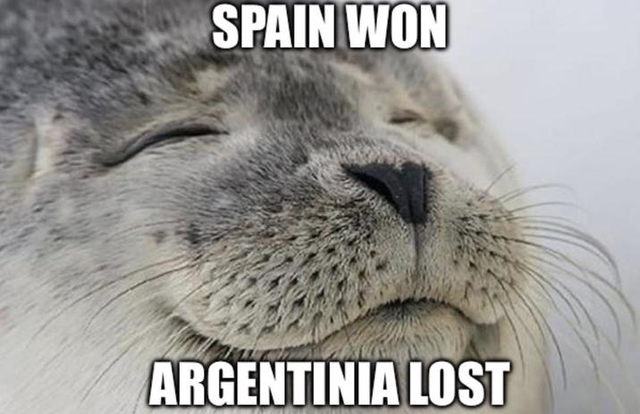 SPAIN WON ARGENTINIA LOST