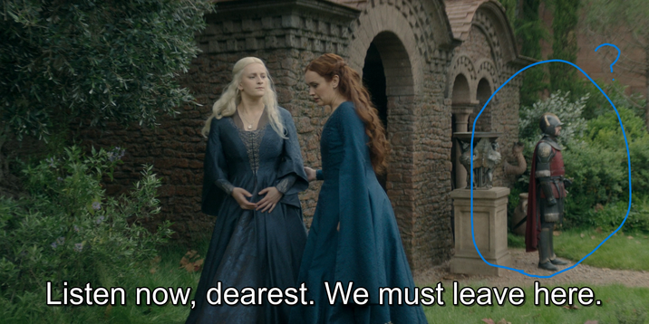 Listen now, dearest. We must leave here.
