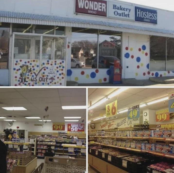 us out 99 WONDER Bakery Hostess BREAD Outlet CAKES SAVE 50% 1/15 36 FOR BOX CAKE P WONDER BRE Hostess CAKE 49 Ο BREAD 99% ARENDS SAVER TRUSTED BRANDS AVERSO Hos