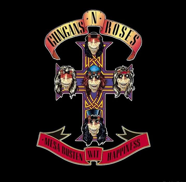 GUNGANS N ROSES MESA BUSTEN WIT HAPPINESS