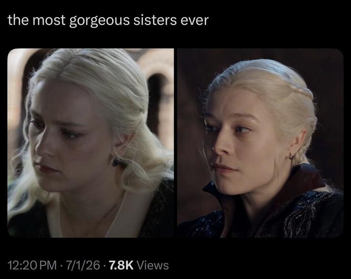 the most gorgeous sisters ever 12:20 PM - 7/1/26-7.8K Views