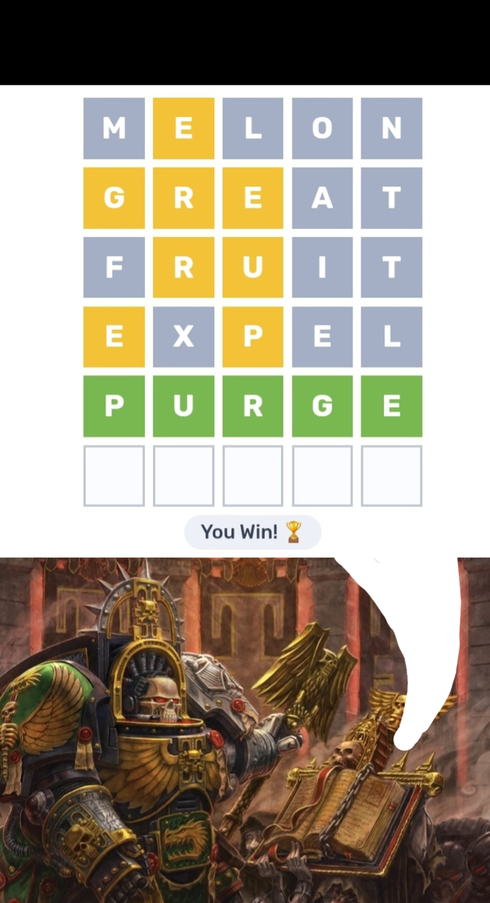 ME L ON G R E A T FL R U I - T E X P E L PU R G E You Win!