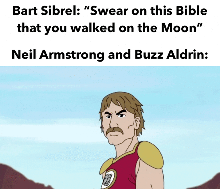 Bart Sibrel: "Swear on this Bible that you walked on the Moon" Neil Armstrong and Buzz Aldrin: