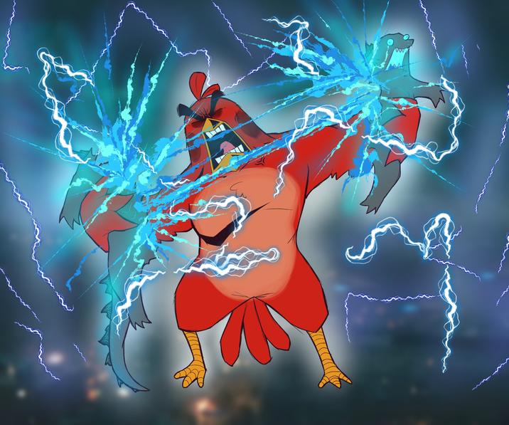 Godzilla: I'll show you true peak cinema angry birds! blue filter attack HIYAAAAAA!

Red: