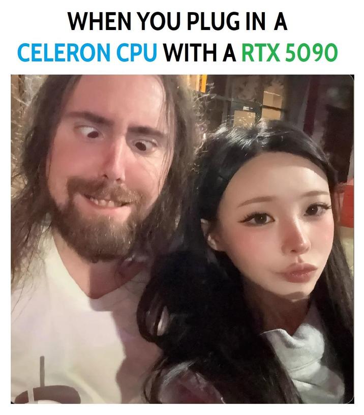 WHEN YOU PLUG IN A CELERON CPU WITH A RTX 5090
