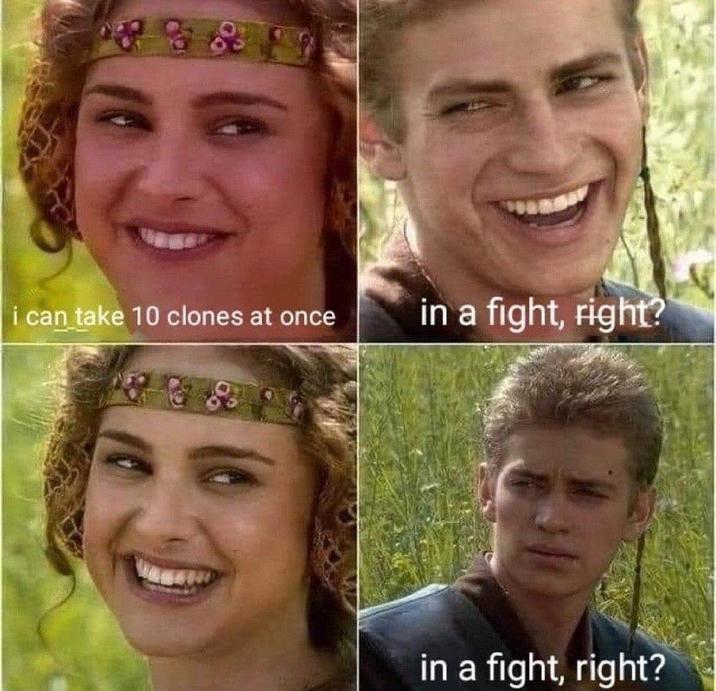 438 i can take 10 clones at once in a fight, right? in a fight, right?