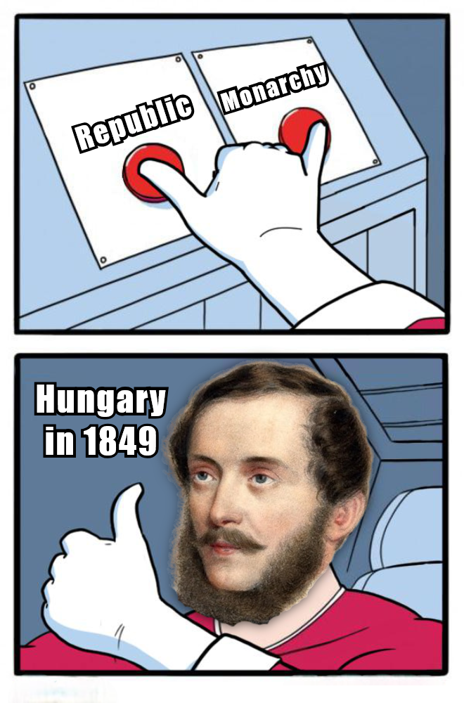 Republic Monarchy Hungary in 1849