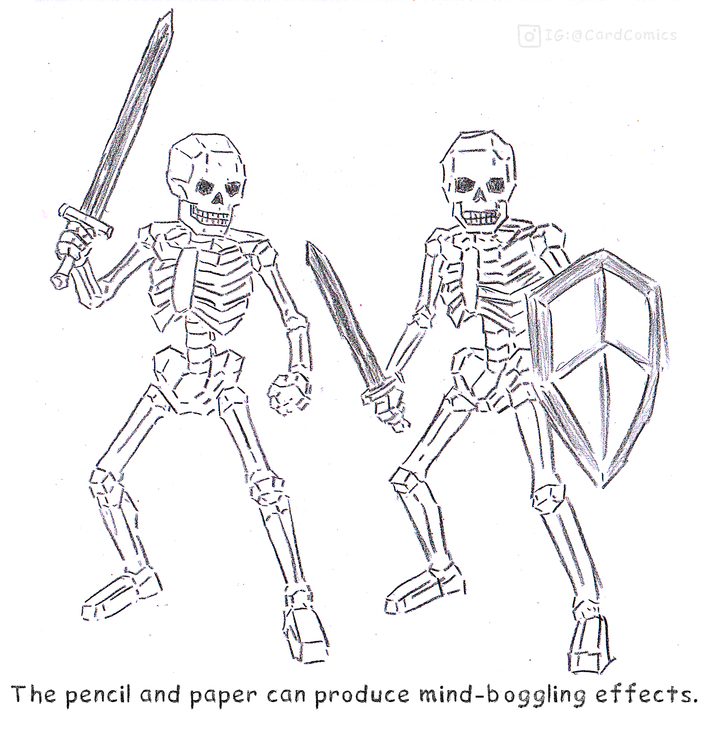 ☐ IG:@CardComics The pencil and paper can produce mind-boggling effects.
