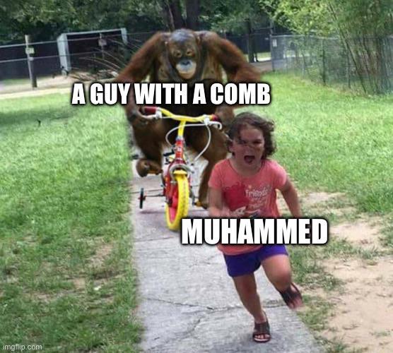 imgflip.com A GUY WITH A COMB MUHAMMED