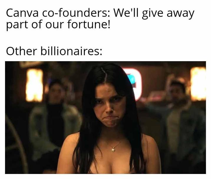 Canva co-founders: We'll give away part of our fortune! Other billionaires: