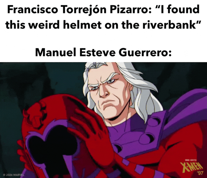 Francisco Torrejón Pizarro: "I found this weird helmet on the riverbank" Manuel Esteve Guerrero: 2024 MARVEL XMEN 97
