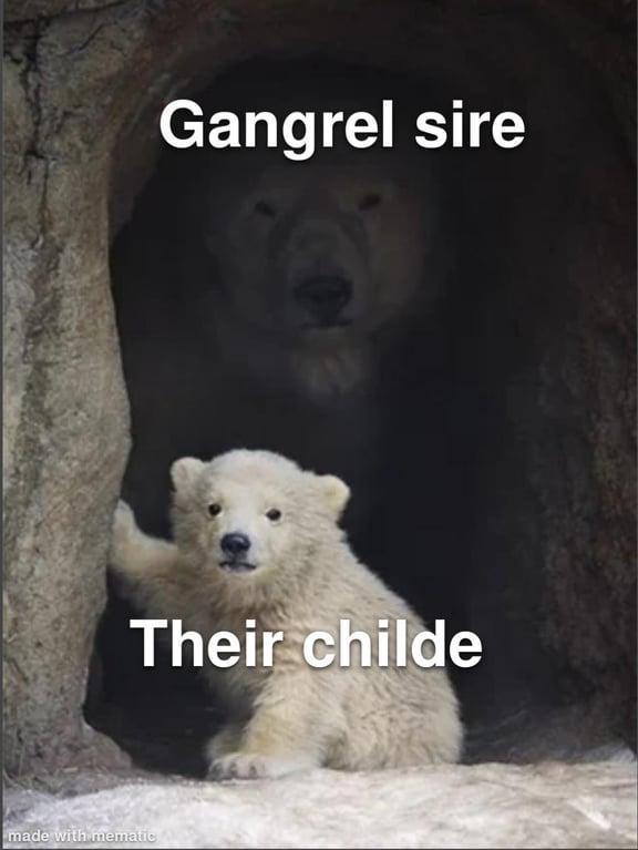 Gangrel sire Their childe made with mematic
