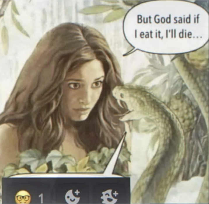 00 광 But God said if leat it, I'll die...