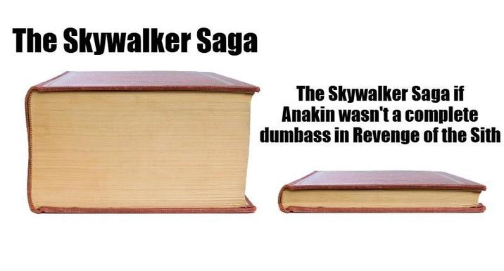 The Skywalker Saga The Skywalker Saga if Anakin wasn't a complete dumbass in Revenge of the Sith