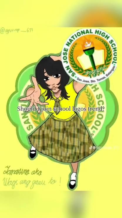 @aguaiam-671 JOSE NATIONAL HIGH SCHOOL Batangas SAN Founded 1971 n Jose, Sto. Tomas, B Should I join school logos trend? SAN SC Tomasino ako дам Wage ang gawin to! 700 d@ogu