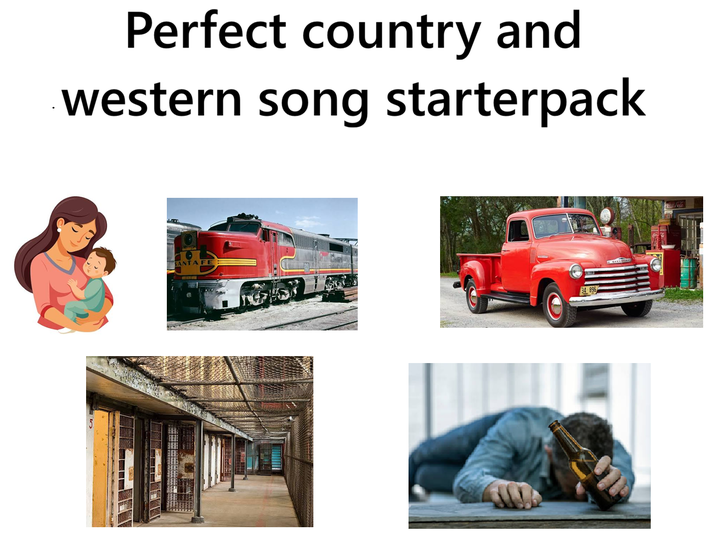 Perfect country and western song starterpack SANTA FE