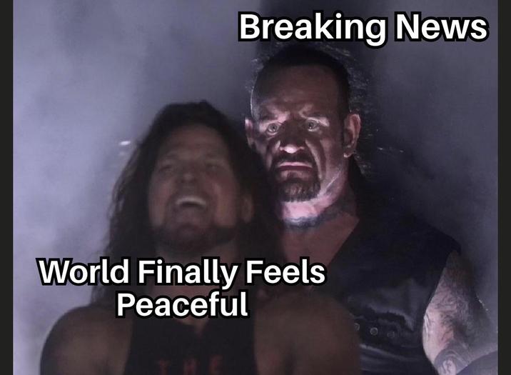 Breaking News World Finally Feels Peaceful