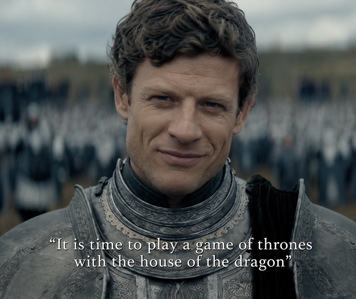 "It is time to play a game of thrones with the house of the dragon"