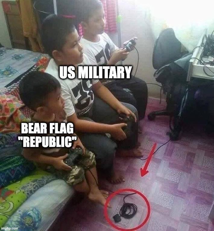 imgflip.com US MILITARY BEAR FLAG "REPUBLIC"