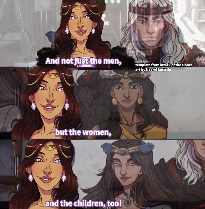And not just the men, template from attack of the clones art by Naomi Buttello but the women, and the children, too!