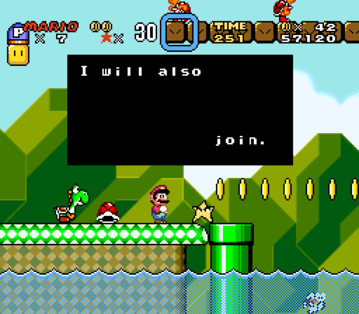 P MARIO 00 X 7 30 HOR TIME (0x: 42 57120 I will also join. 0000000