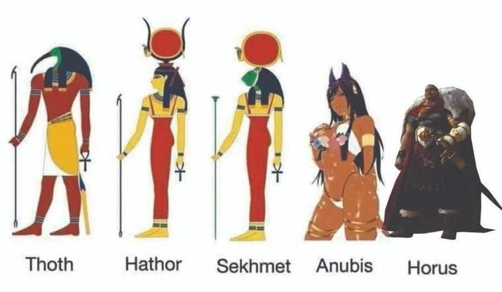 Thoth Hathor + Sekhmet Anubis Horus