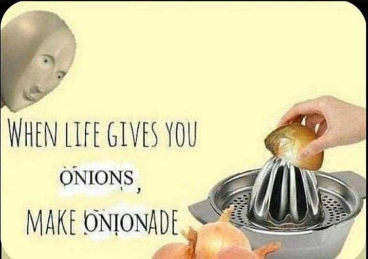 WHEN LIFE GIVES YOU ONIONS, MAKE ONIONADE
