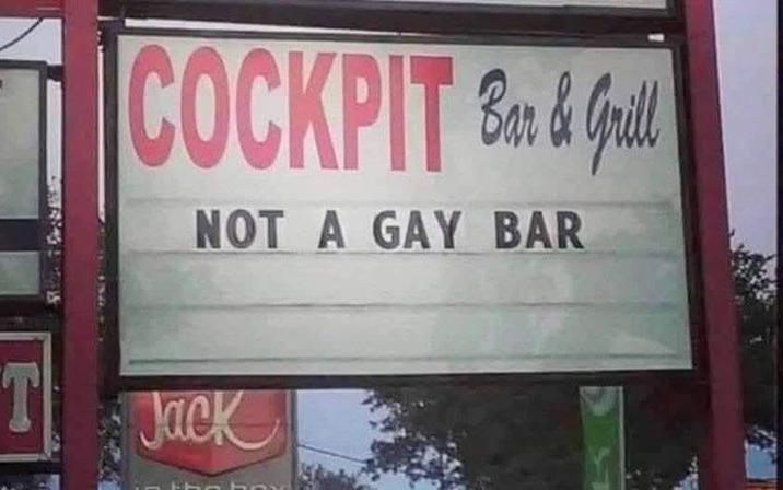 COCKPIT Bar & Grill NOT A GAY BAR Jack