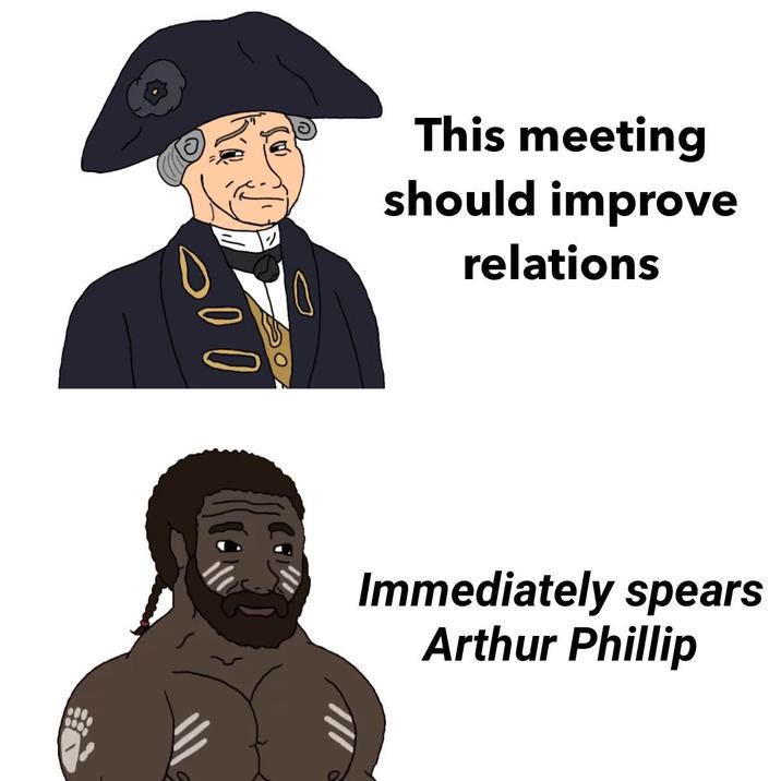 ооо This meeting should improve relations Immediately spears Arthur Phillip