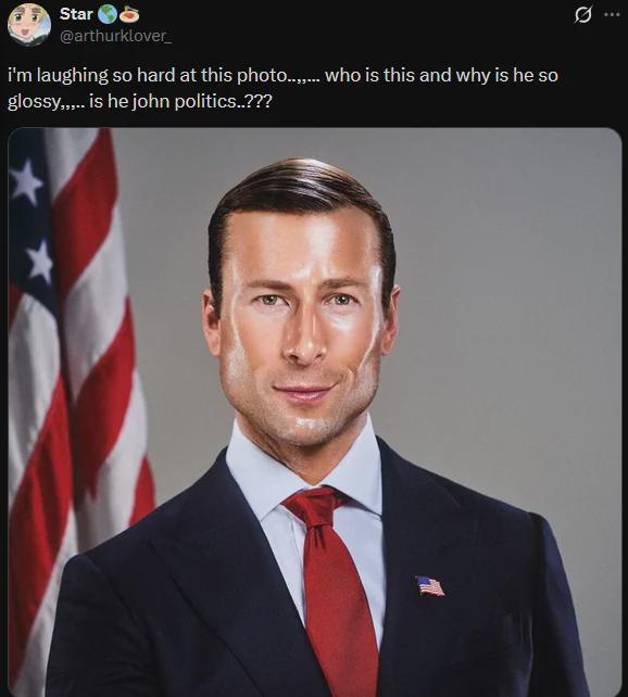 Star @arthurklover i'm laughing so hard at this photo....... who is this and why is he so glossy..... is he john politics..??? Q