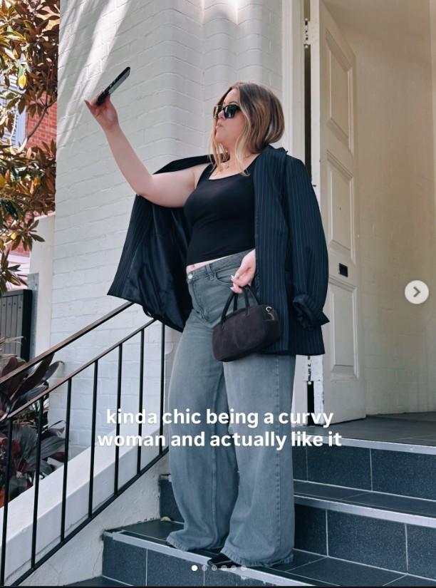 kinda chic being a curvy woman and actually like it >