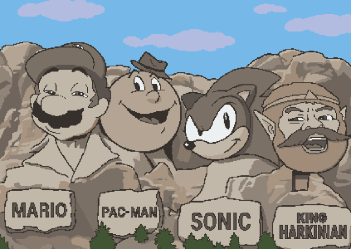 MARIO PAC-MAN SONIC KING HARKINIAN