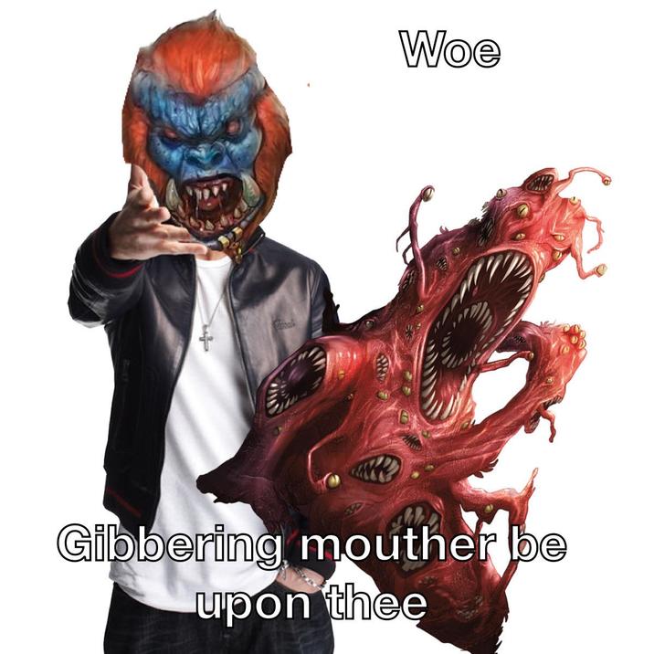 Cook Woe Gibbering mouther be upon thee