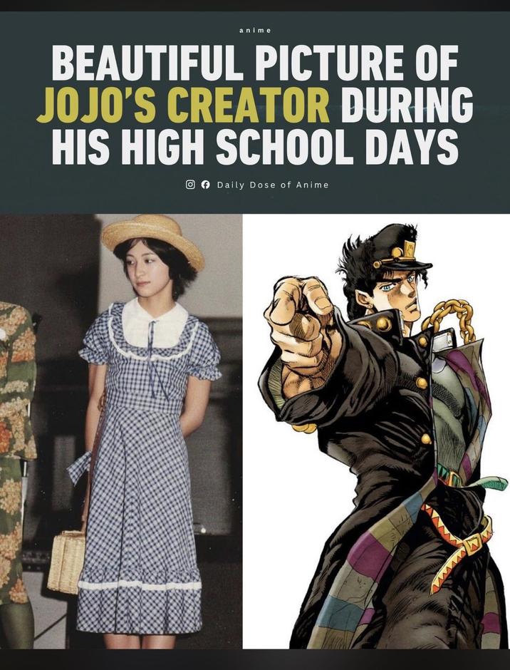 anime BEAUTIFUL PICTURE OF JOJO'S CREATOR DURING HIS HIGH SCHOOL DAYS Daily Dose of Anime