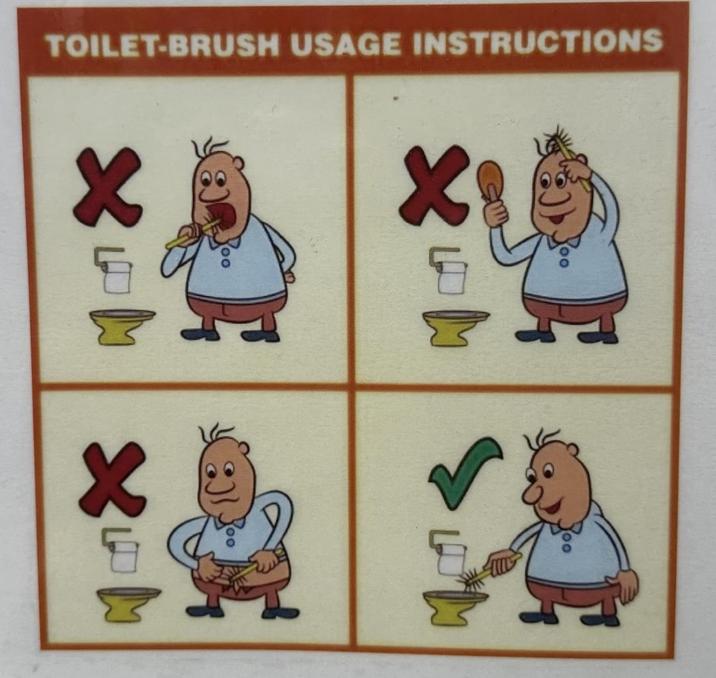 TOILET-BRUSH USAGE INSTRUCTIONS