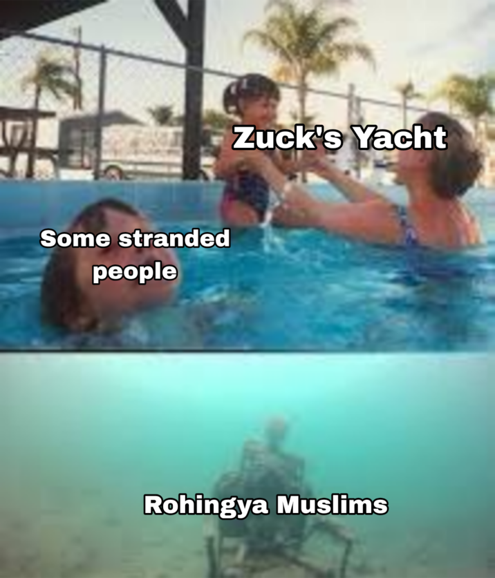 Some stranded people Zuck's Yacht Rohingya Muslims