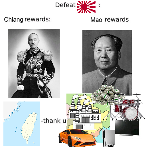 Chiang rewards: Defeat: Mao rewards -thank u ㅁㅁㅁ